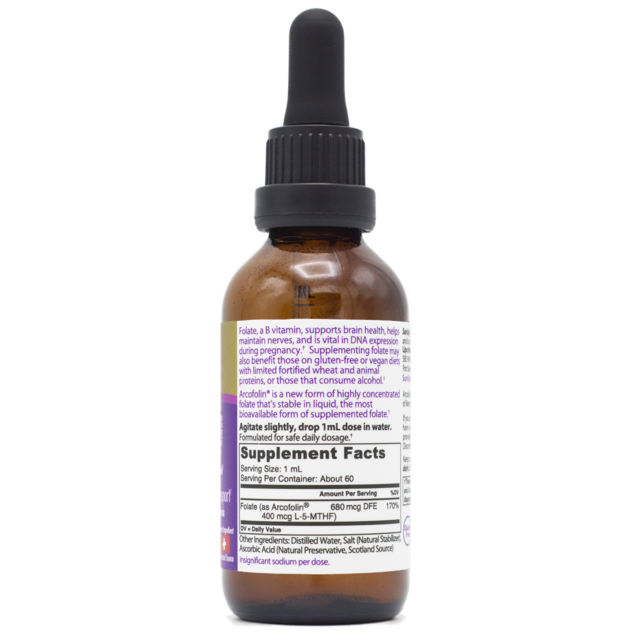 SunUp Liquid Methyl Folate Bottle