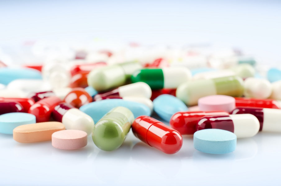 A colorful grouping of various pills and capsules.