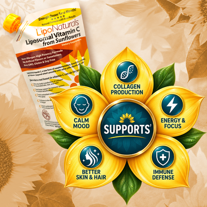Lipo Naturals Liposomal Vitamin C from Sunflowers 15oz / 30 Daily Doses