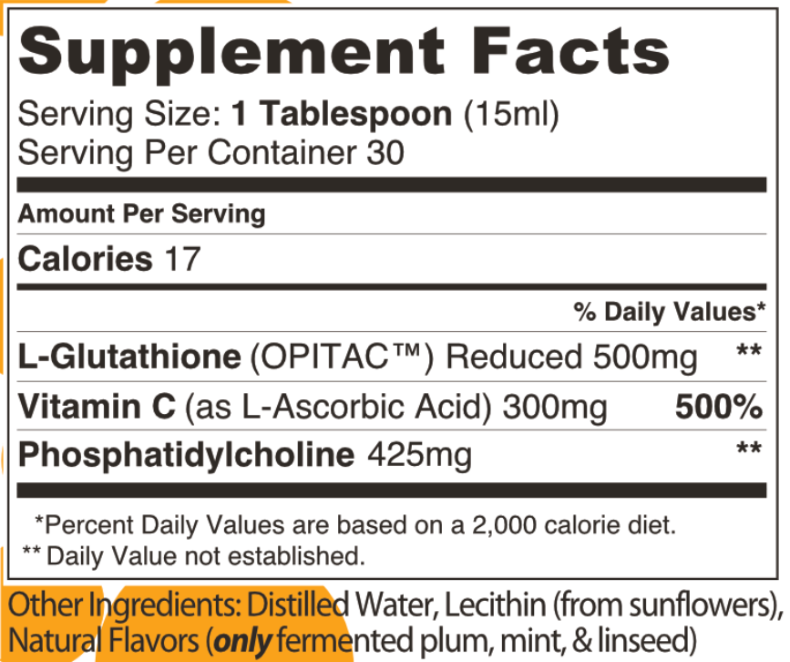 Lipo Naturals Liposomal Glutathione Antioxidant Complex 15oz / 30 Doses