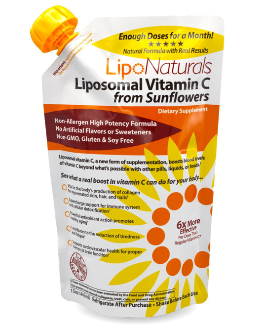 Lipo Naturals Liposomal Vitamin C - Front of Liquid Pouch