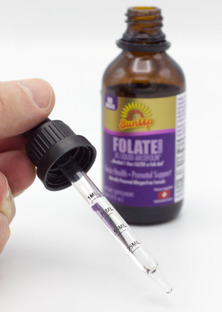 SunUp Liquid Methyl Folate Bottle with Dropper