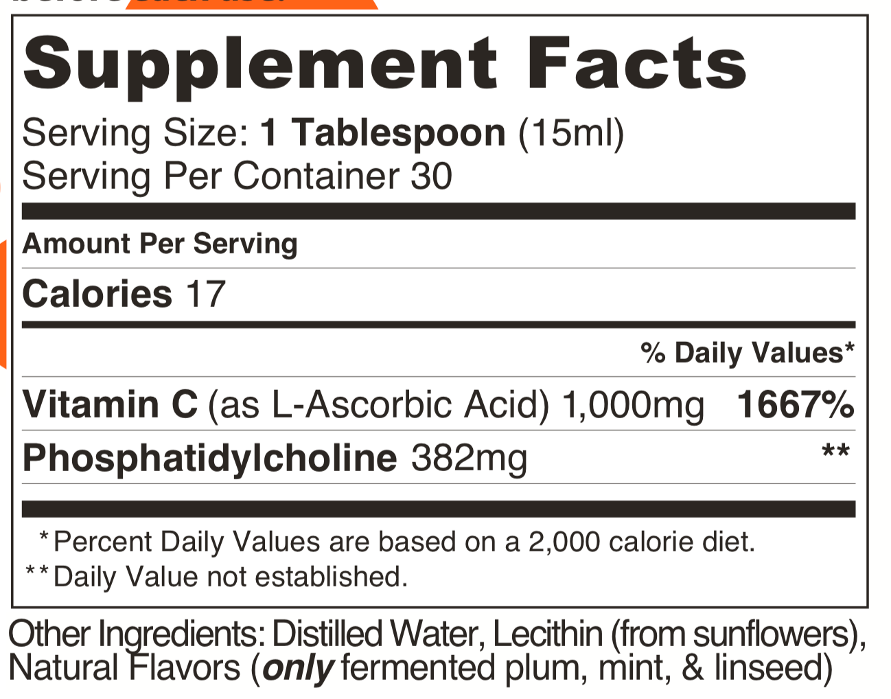 Lipo Naturals Liposomal Vitamin C from Sunflowers 15oz / 30 Daily Doses